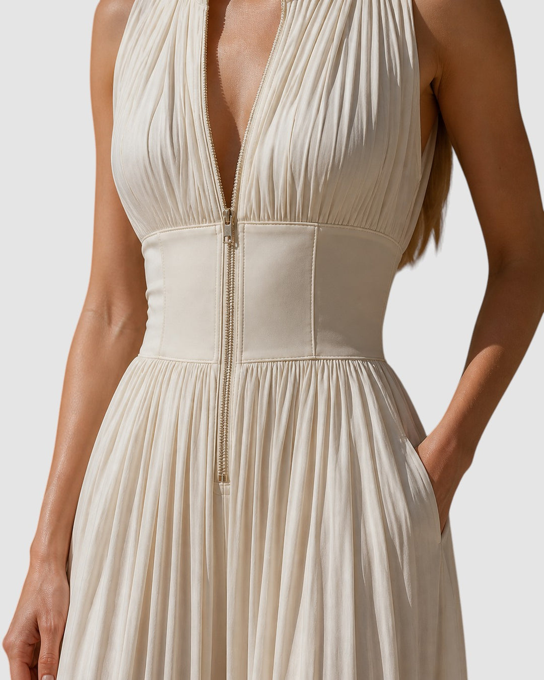 SERELLA | PLEATED MAXI DRESS