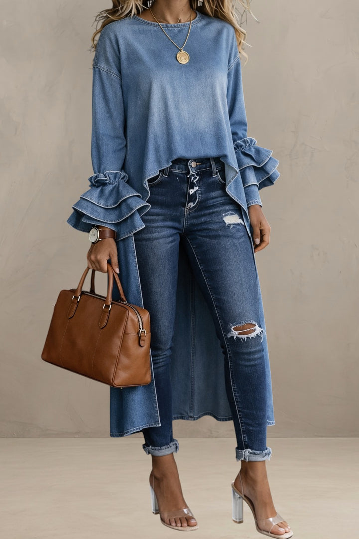 NOEMI | OVERSIZED DENIM SHIRT WITH CASUAL LOOK