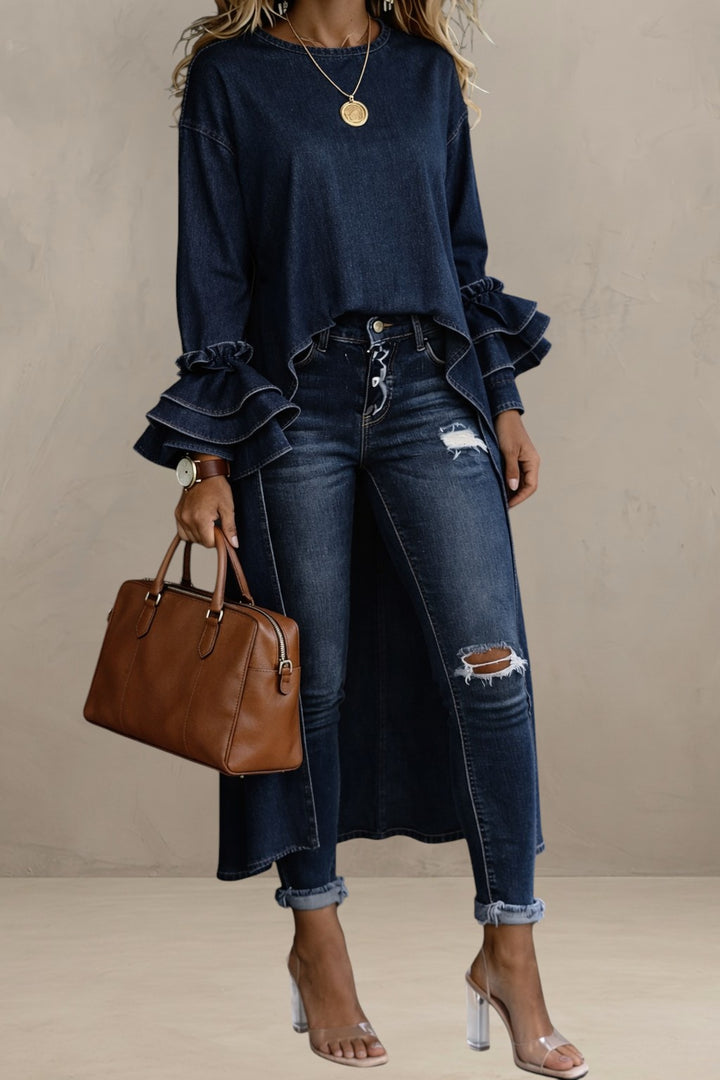 NOEMI | OVERSIZED DENIM SHIRT WITH CASUAL LOOK