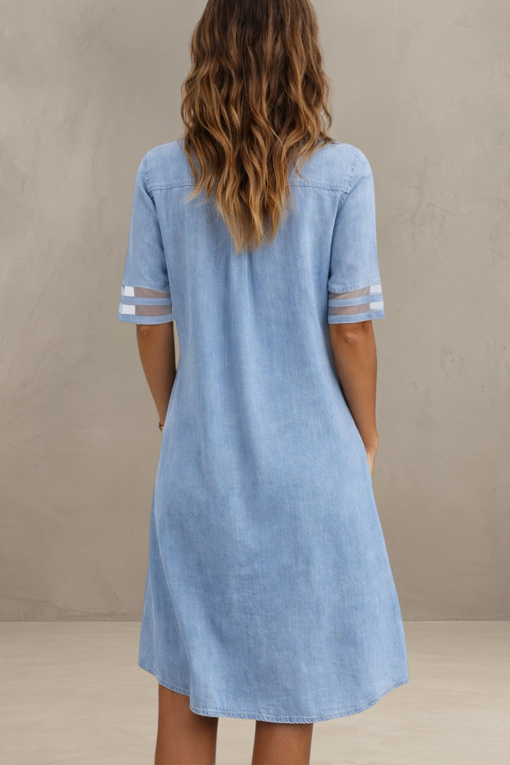 BRITTANY | FIGURE FLATTERING DENIM DRESS
