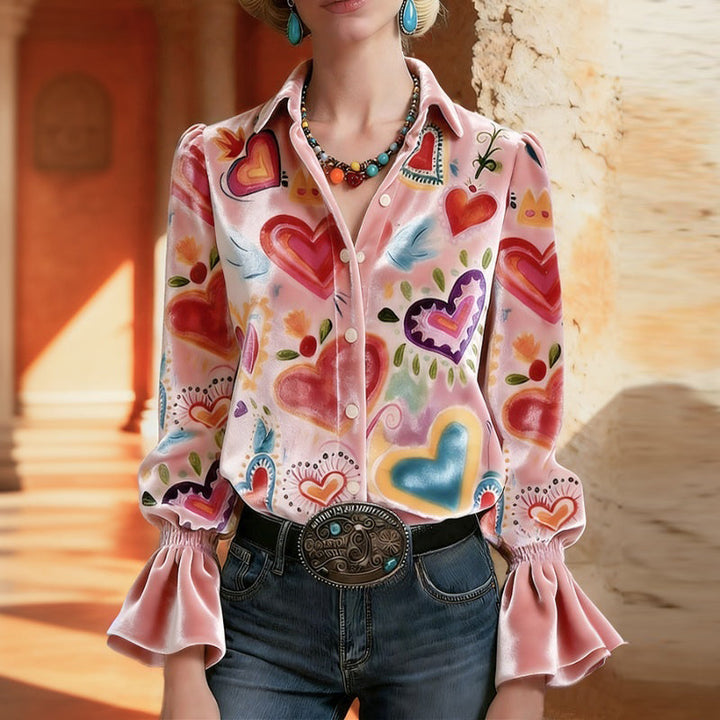 AURELIA | RETRO HEART BLOUSE