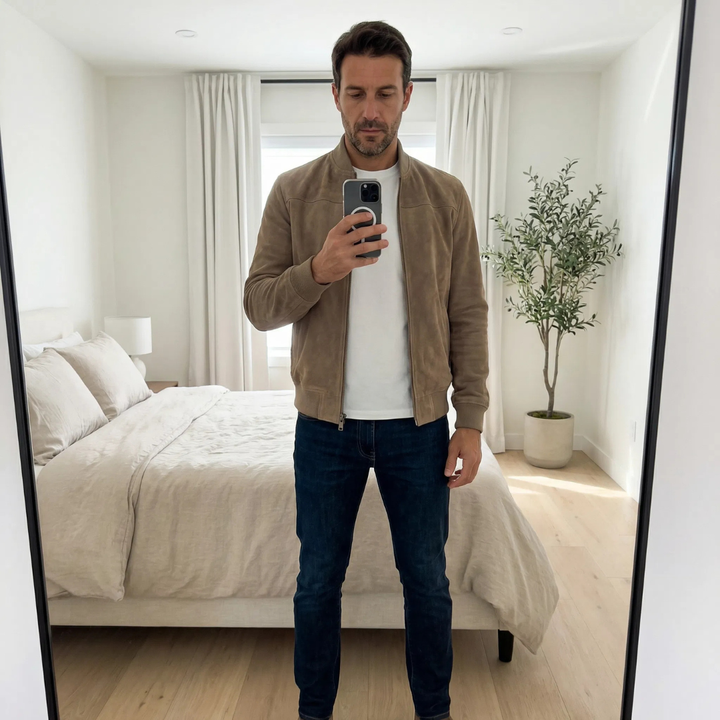 Arthur | Suede Bomber Jacket