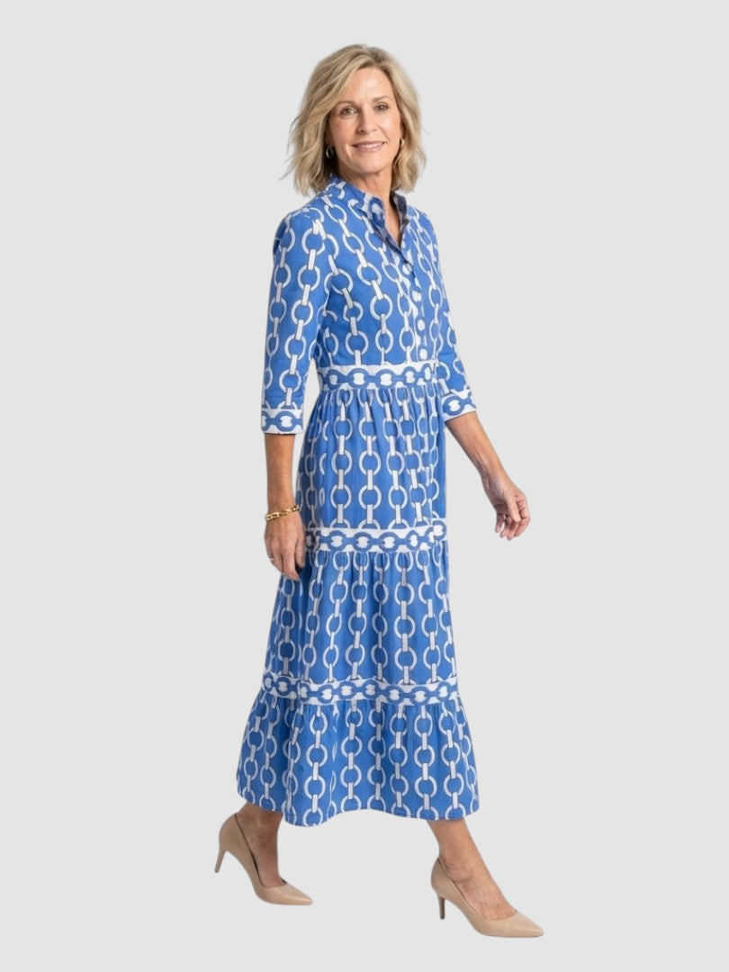 YSOLDE | CHAIN PATTERN MIDI DRESS