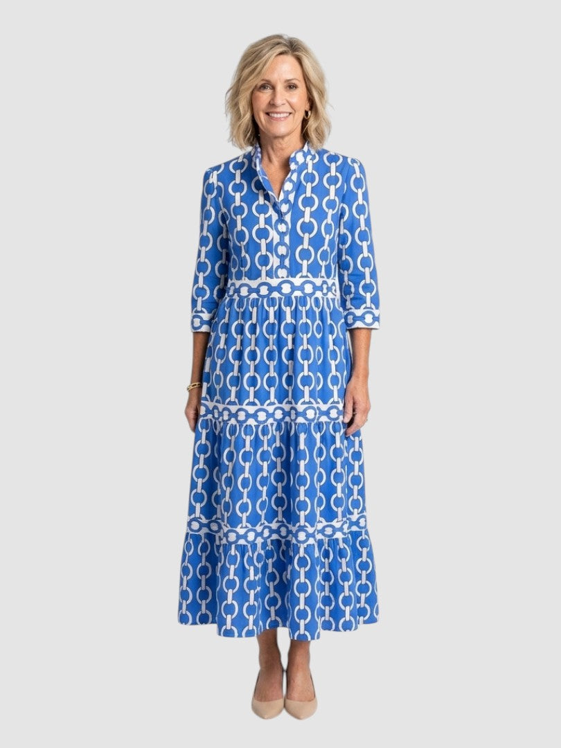 YSOLDE | CHAIN PATTERN MIDI DRESS