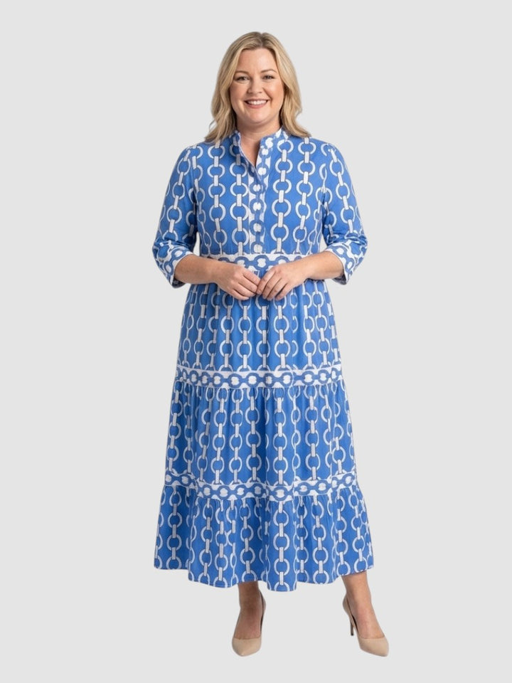 YSOLDE | CHAIN PATTERN MIDI DRESS
