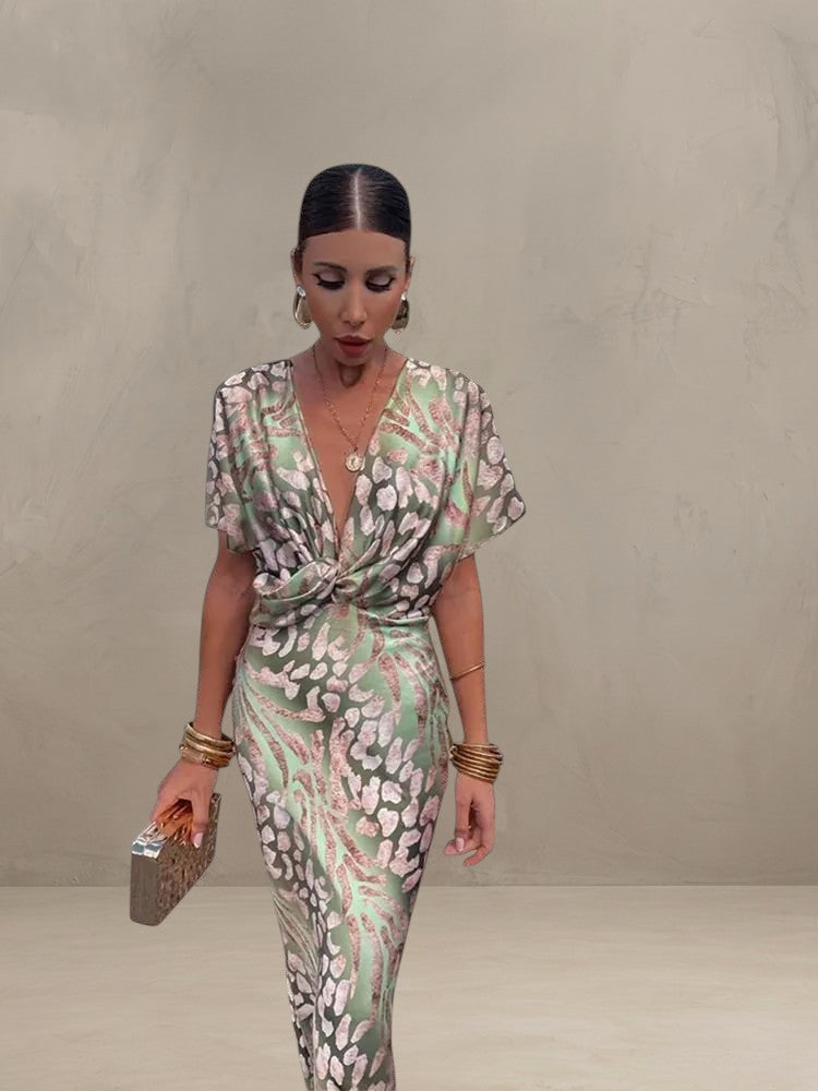 CLARANDRA | COPPER MIDI DRESS