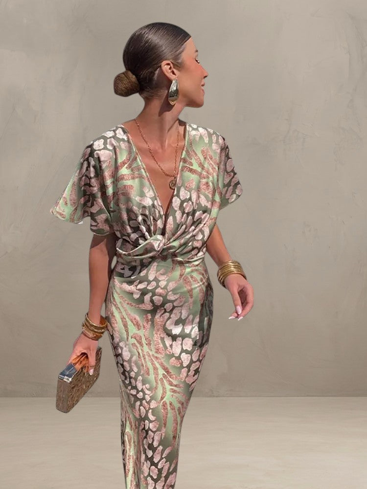 CLARANDRA | COPPER MIDI DRESS