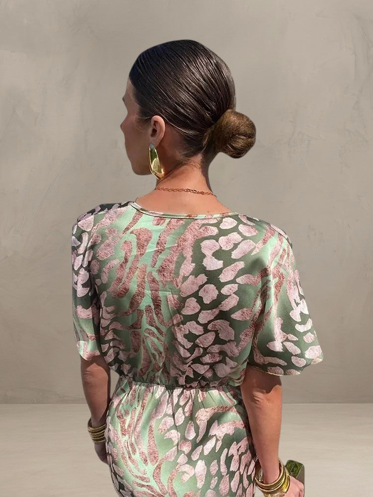 CLARANDRA | COPPER MIDI DRESS