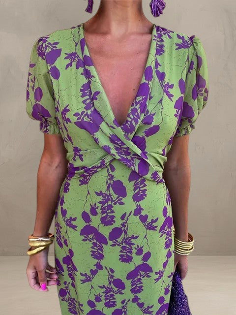 JANEY | COLOURFUL SUMMER PRINT DRESS