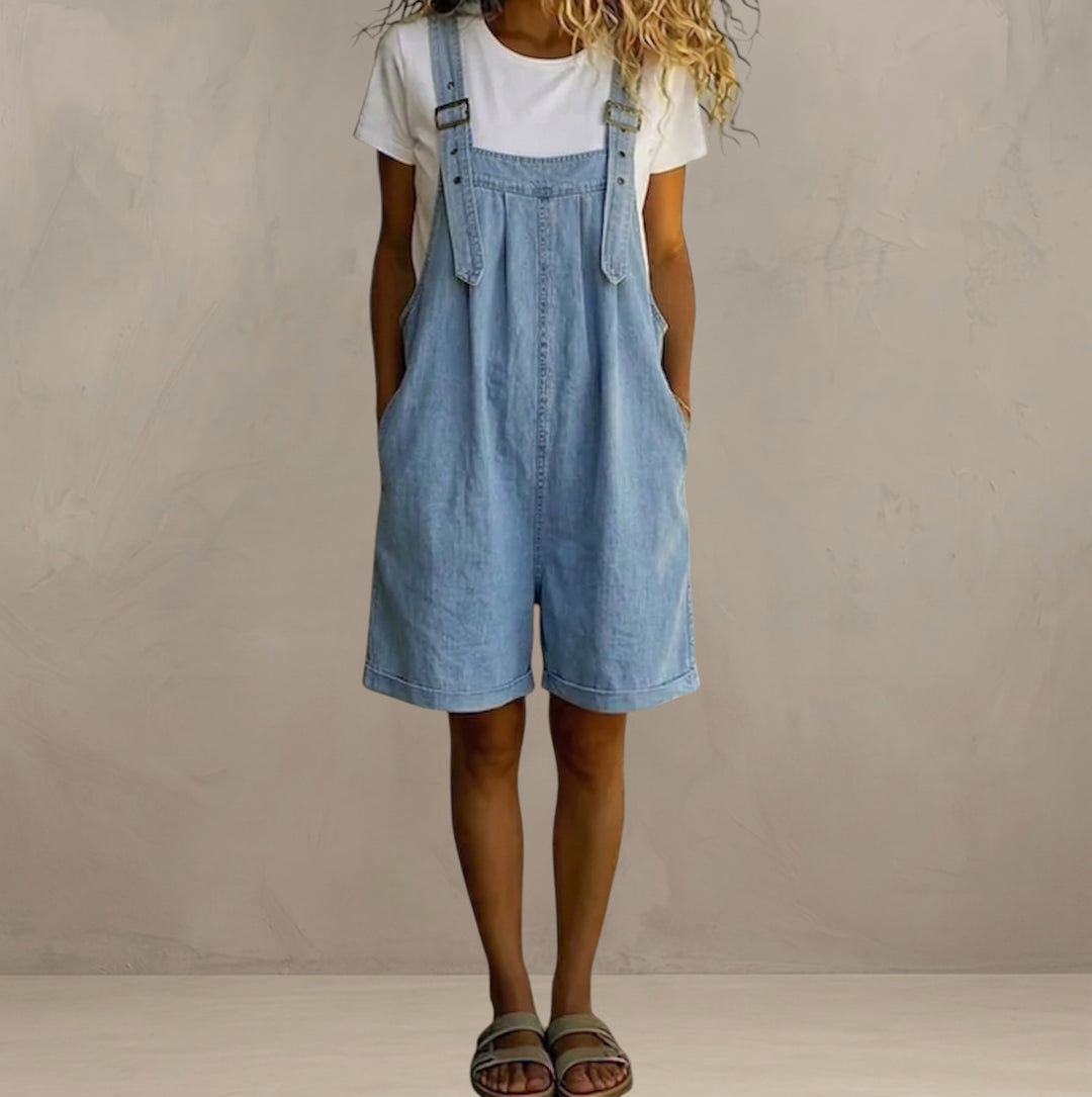 COSTANZA | SHORT DENIM DUNGAREES