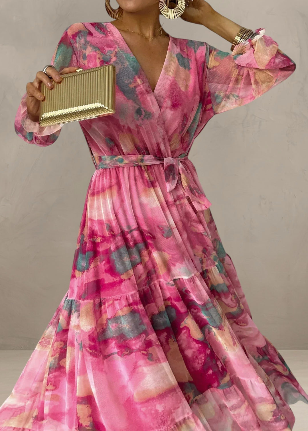 MOLLY | WRAP DRESS WITH FLORAL PRINT