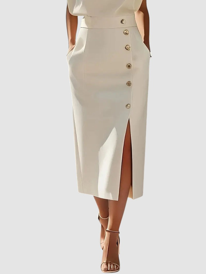 DALILAH | MIDI DRESS WITH SIDE SLIT