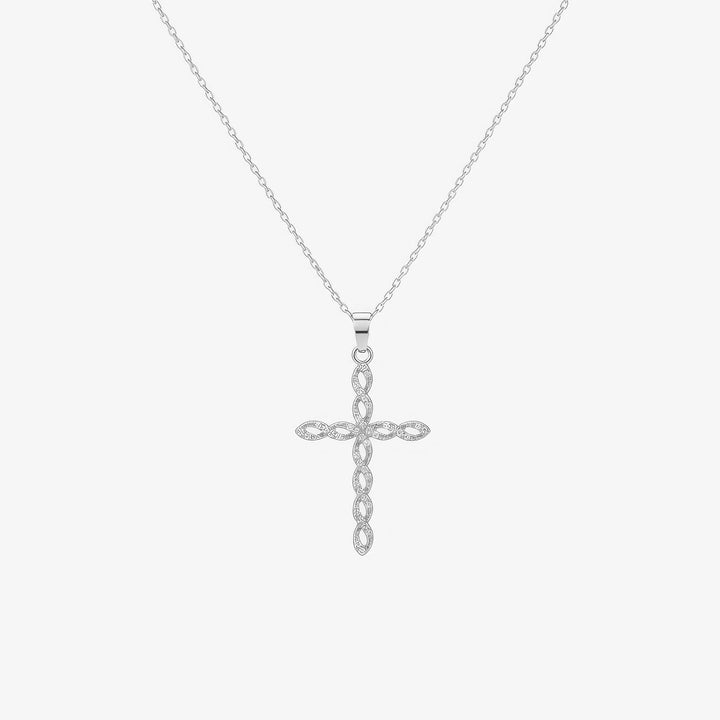 ELARA | TWISTED CROSS NECKLACE