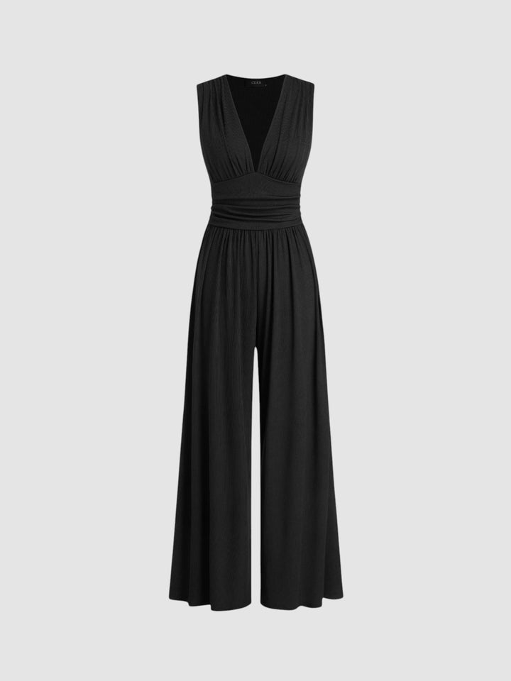 CHARITY | SLEEVELESS WIDE-LEG JUMPSUIT