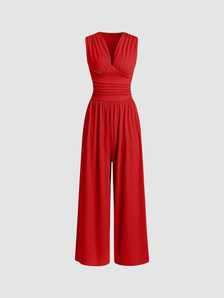 CHARITY | SLEEVELESS WIDE-LEG JUMPSUIT