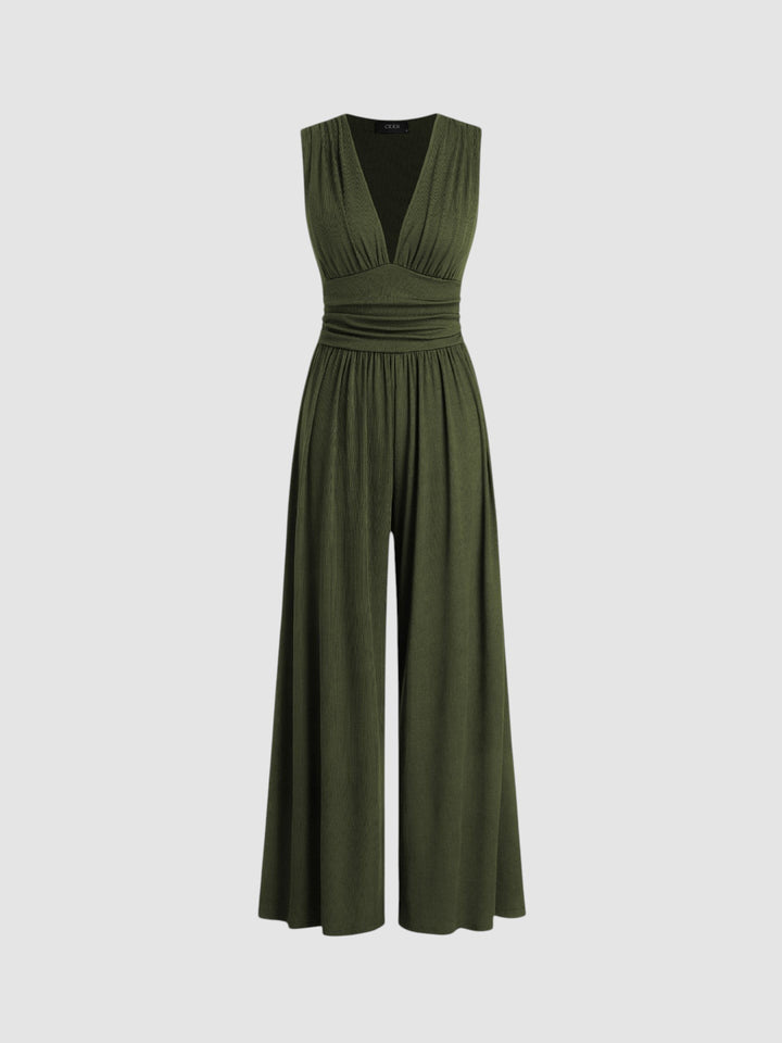 CHARITY | SLEEVELESS WIDE-LEG JUMPSUIT