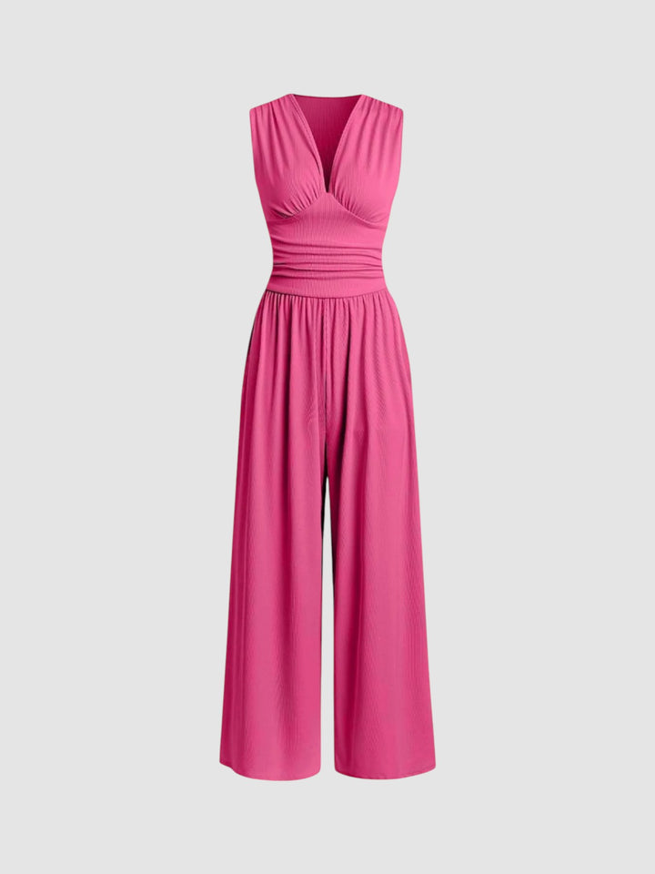 CHARITY | SLEEVELESS WIDE-LEG JUMPSUIT
