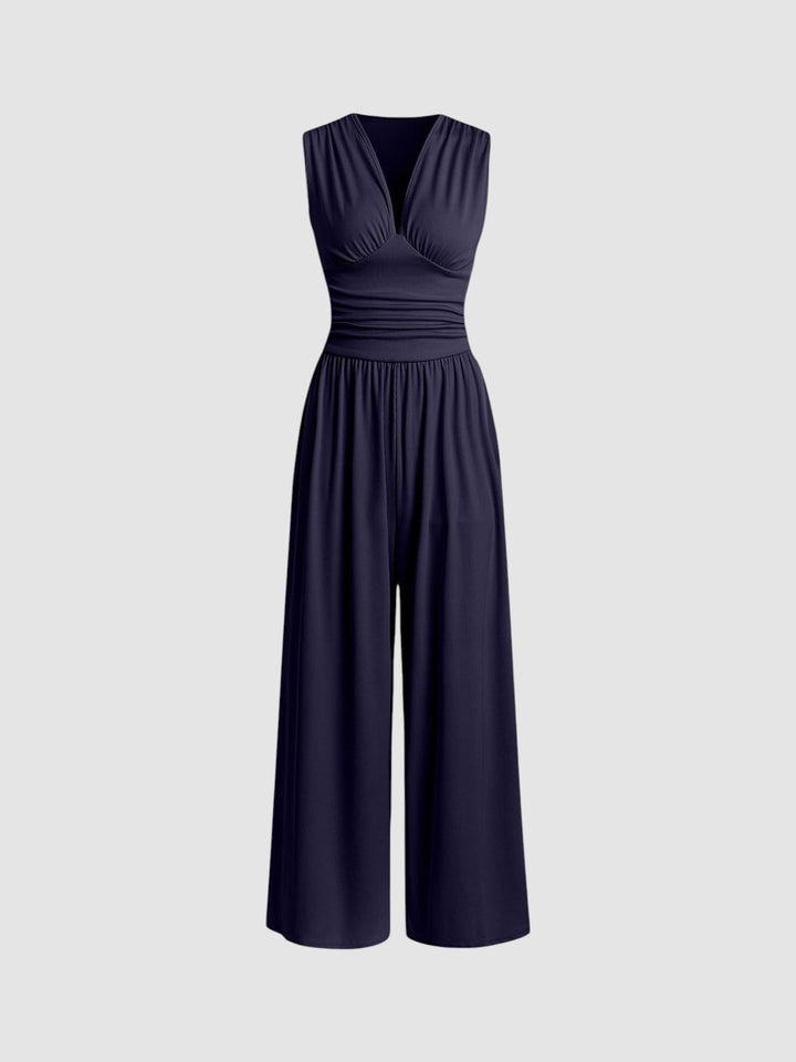 CHARITY | SLEEVELESS WIDE-LEG JUMPSUIT