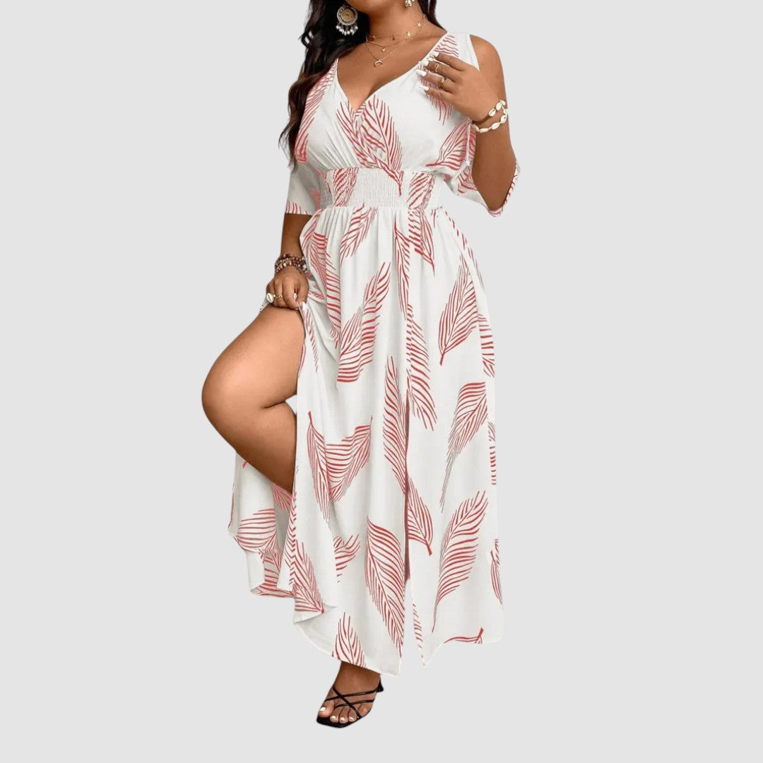WAVENA | BOHO COLD SHOULDER DRESS