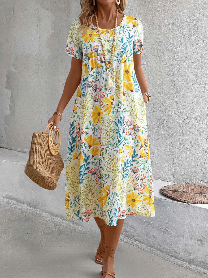 LANA | ELEGANT FLORAL DRESS