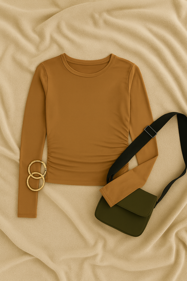 Womens Long Sleeve Top – Stretch Look, Slim & Stylish