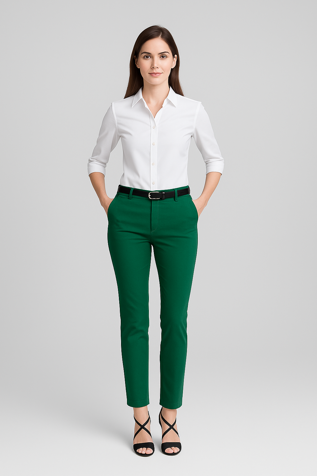 Women’s Trousers – Slim-Fit Pencil Style, High-Waisted & Tailored
