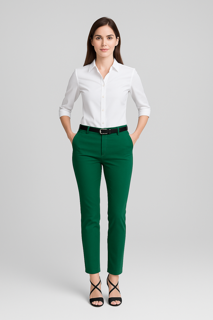 Women’s Trousers – Slim-Fit Pencil Style, High-Waisted & Tailored