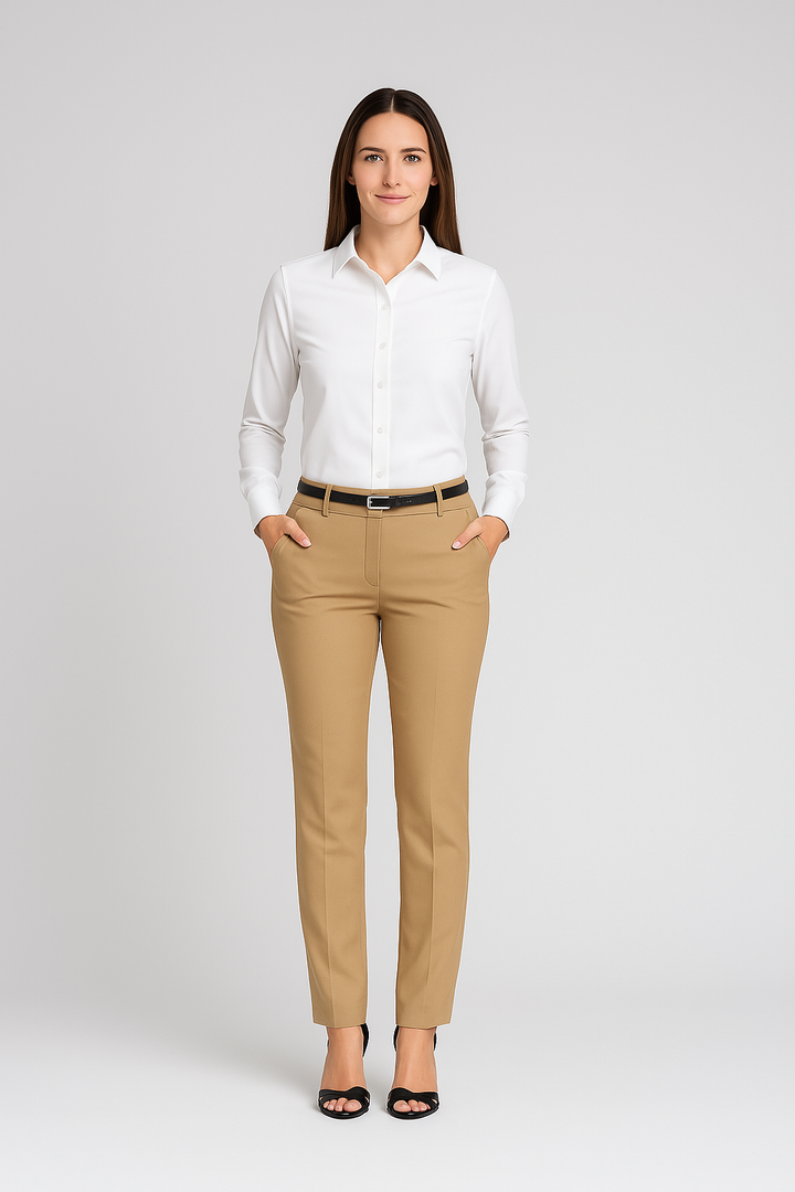 Women’s Trousers – Slim-Fit Pencil Style, High-Waisted & Tailored