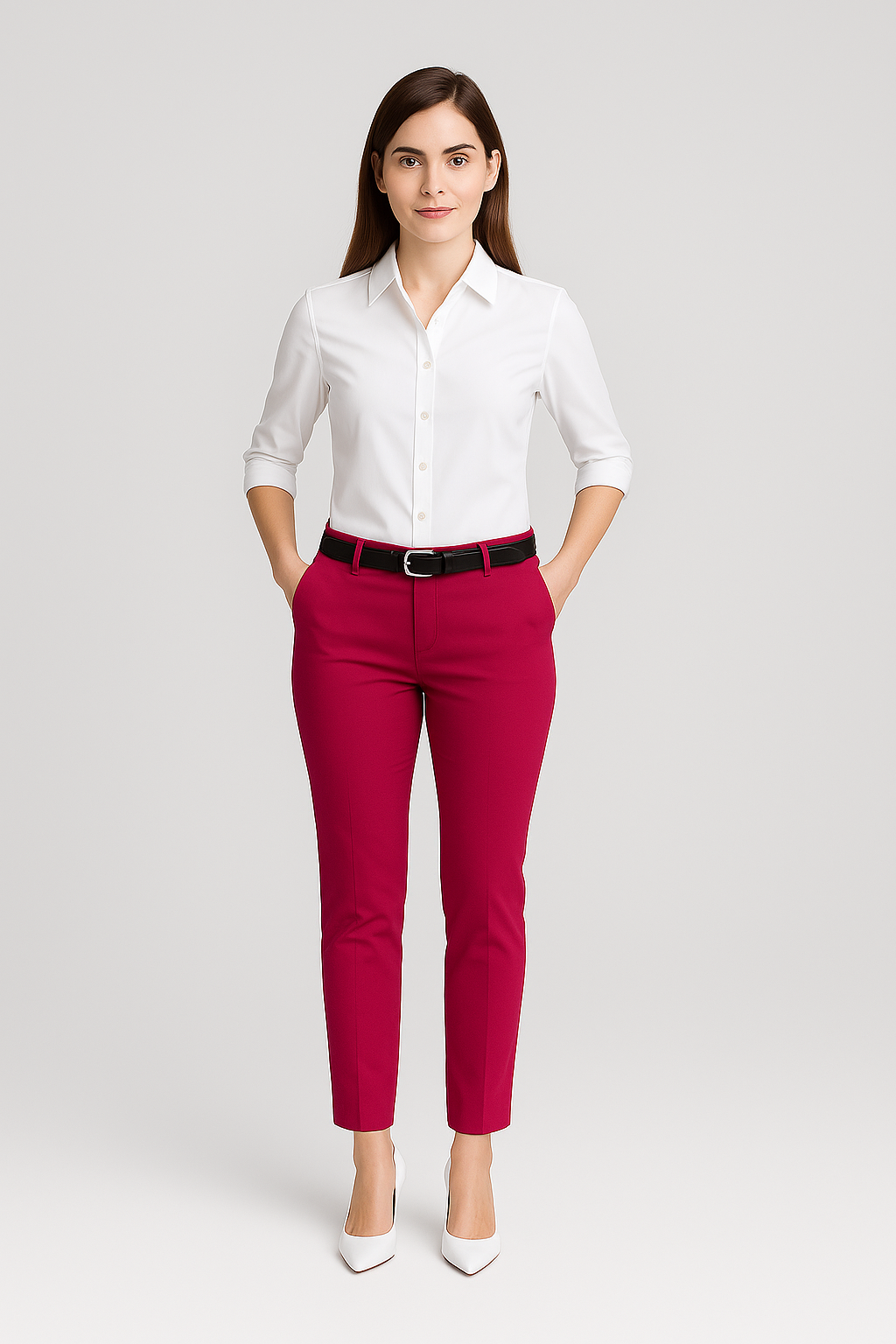 Women’s Trousers – Slim-Fit Pencil Style, High-Waisted & Tailored
