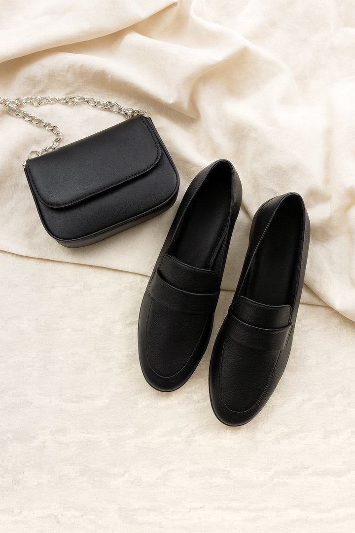 Women’s Loafers – Leather-Look, Vintage & Slip-Resistant