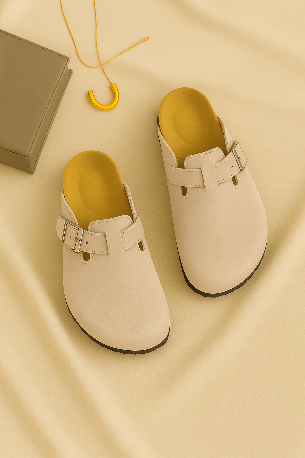 Women’s Sandals – Suede-Look Slip-On, Cushioned & Supportive