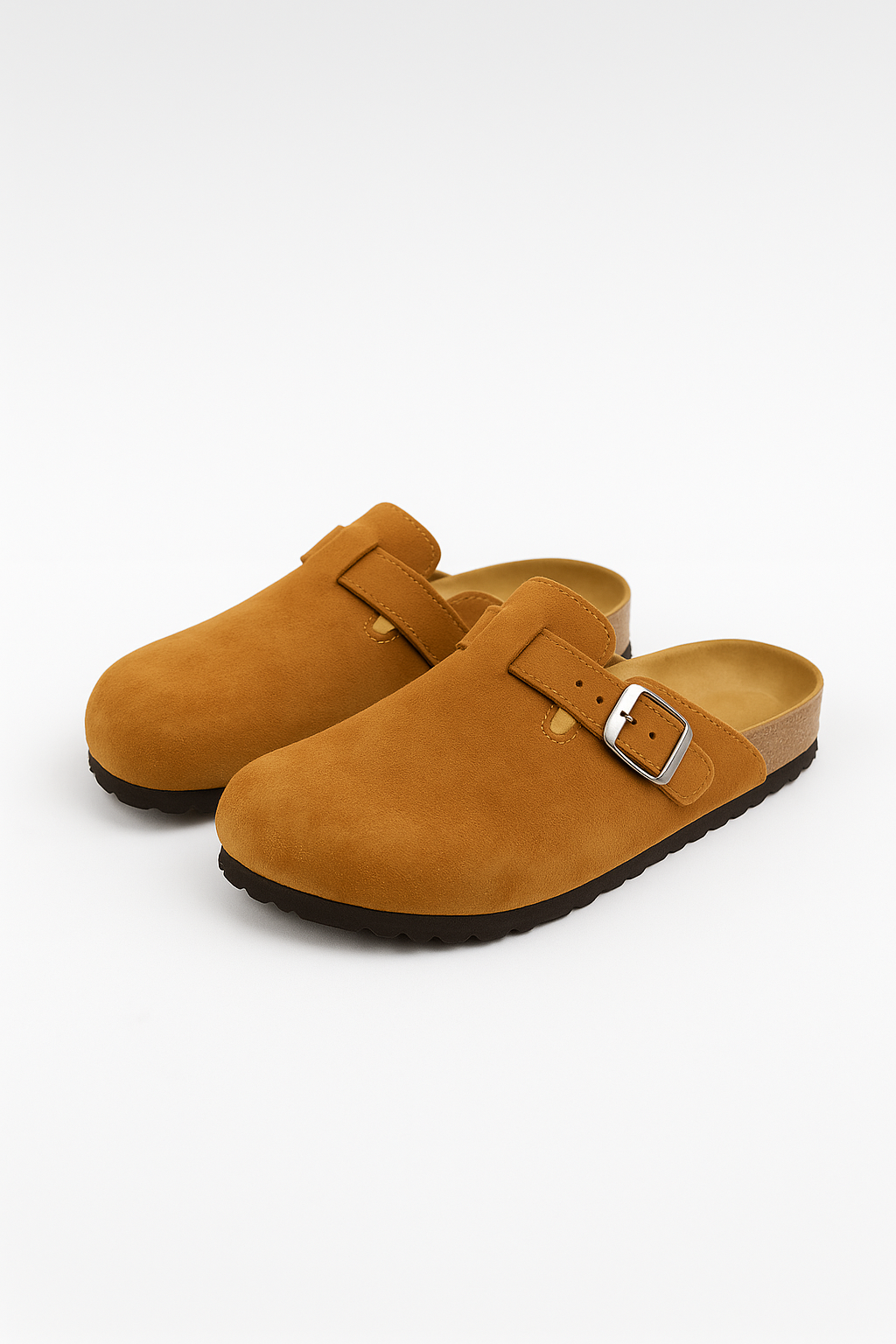 Women’s Sandals – Suede-Look Slip-On, Cushioned & Supportive