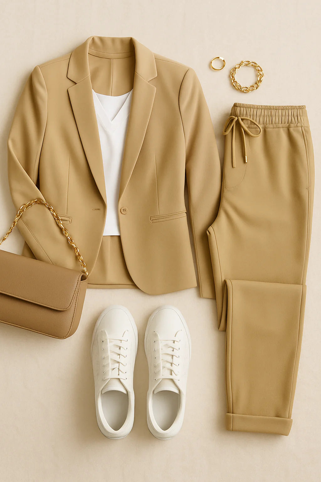Women’s Blazer Set – Linen-look, Elegant & Comfortable