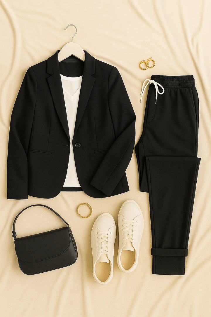 Women’s Blazer Set – Linen-look, Elegant & Comfortable