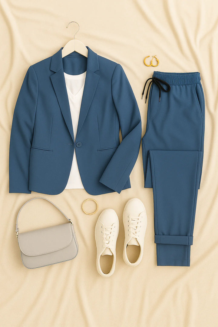 Women’s Blazer Set – Linen-look, Elegant & Comfortable