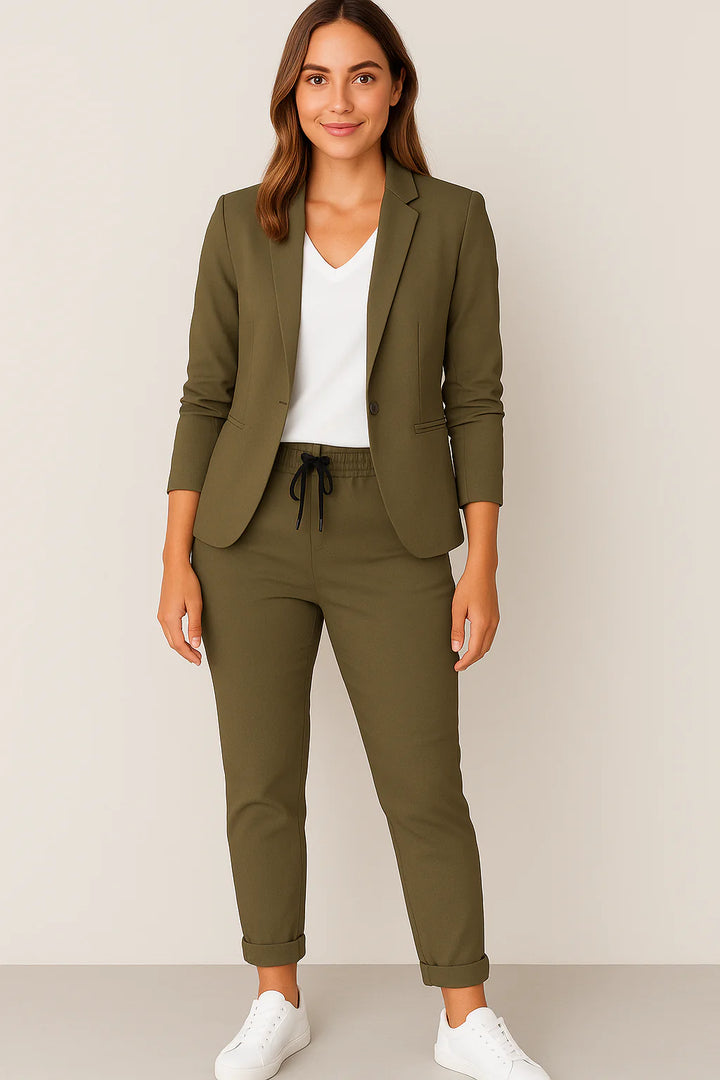 Women’s Blazer Set – Linen-look, Elegant & Comfortable