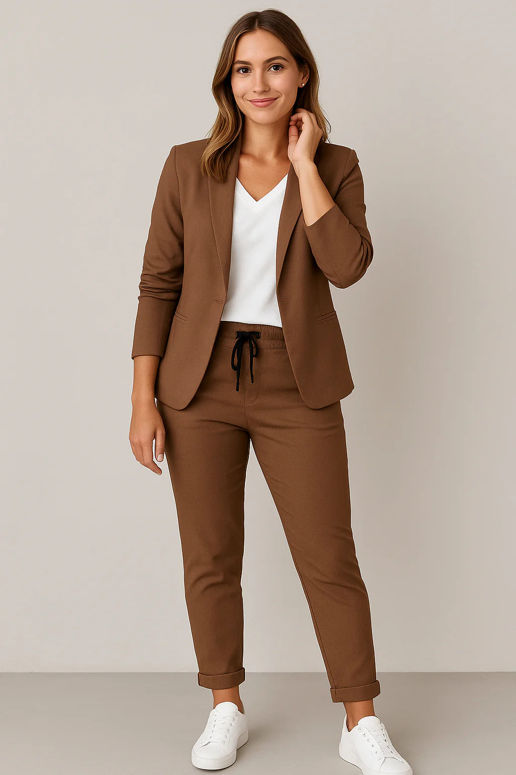 Women’s Blazer Set – Linen-look, Elegant & Comfortable