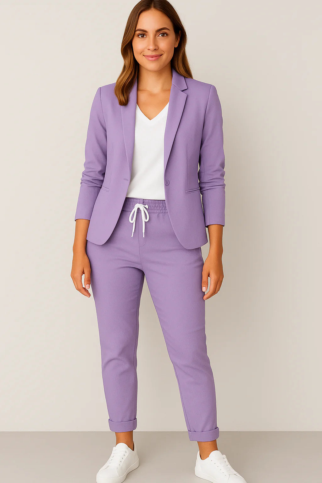 Women’s Blazer Set – Linen-look, Elegant & Comfortable