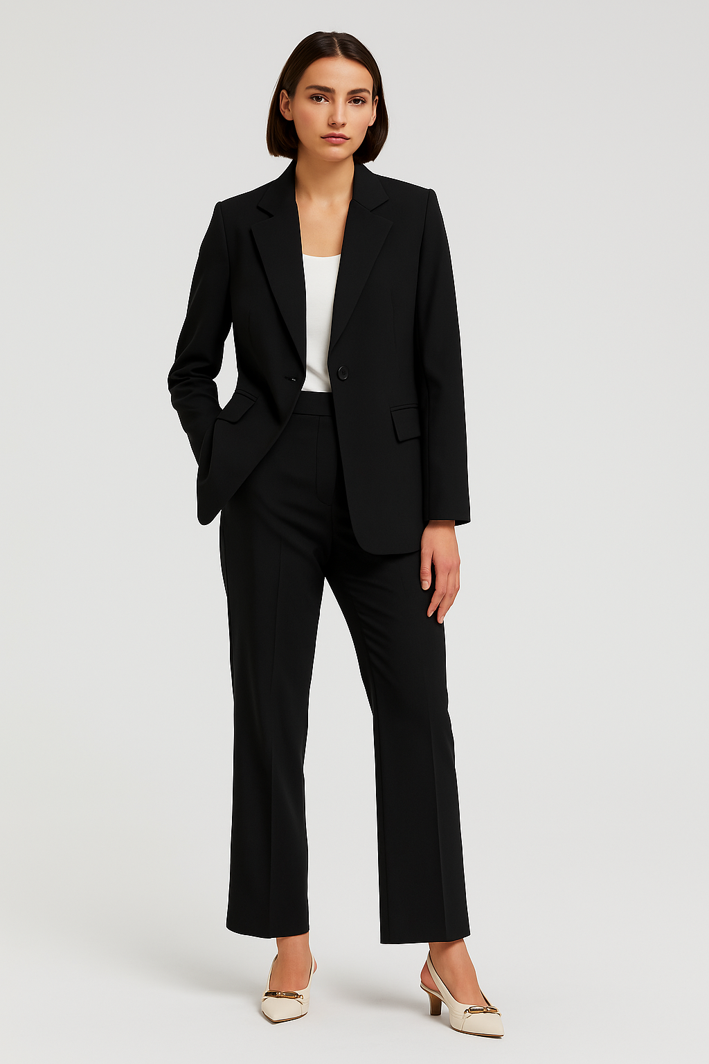 Women’s Business Set – Blazer-Look, Elegant & Slim Fit