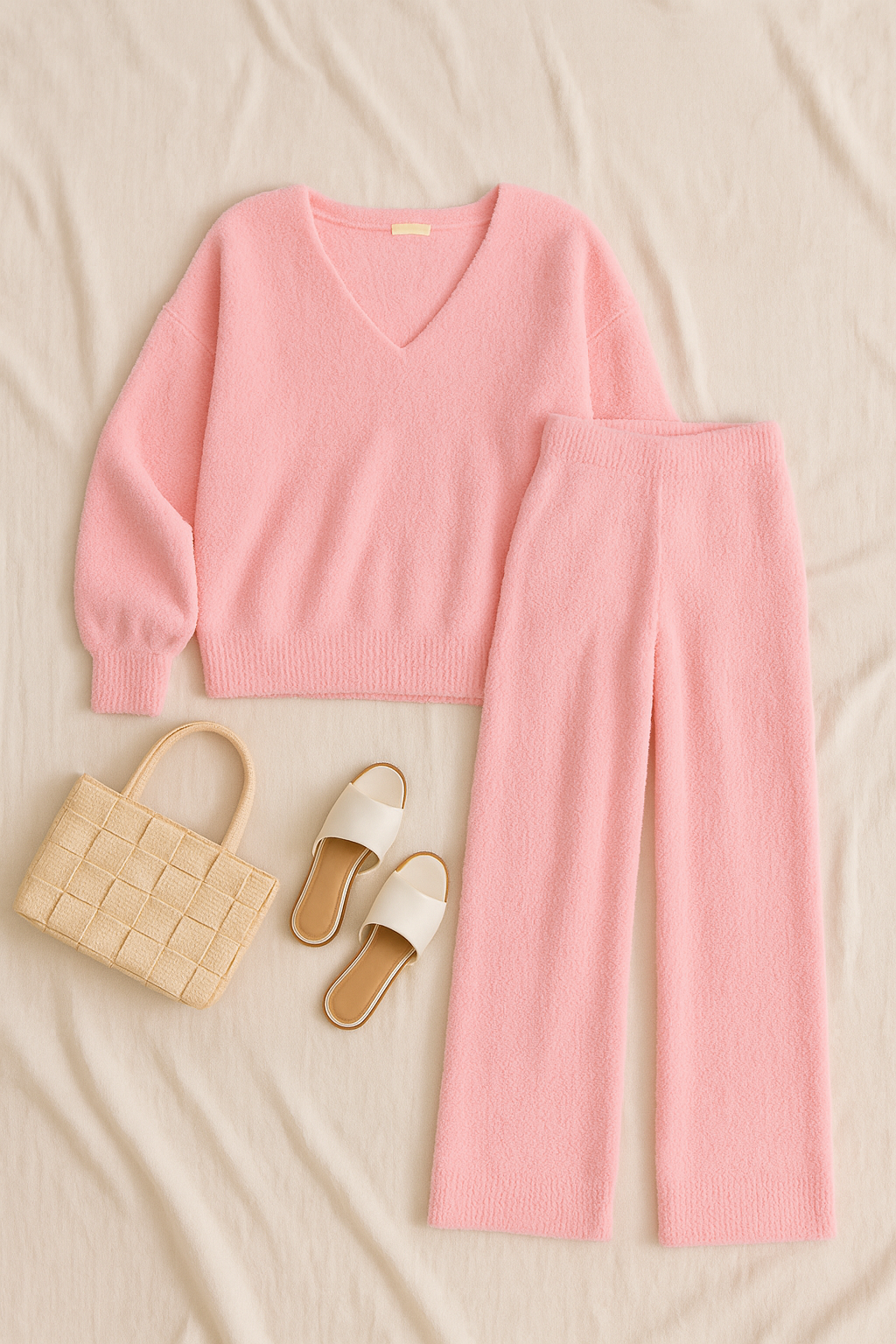 Women’s Matching Set – Knit-Look, Warm & Elegant
