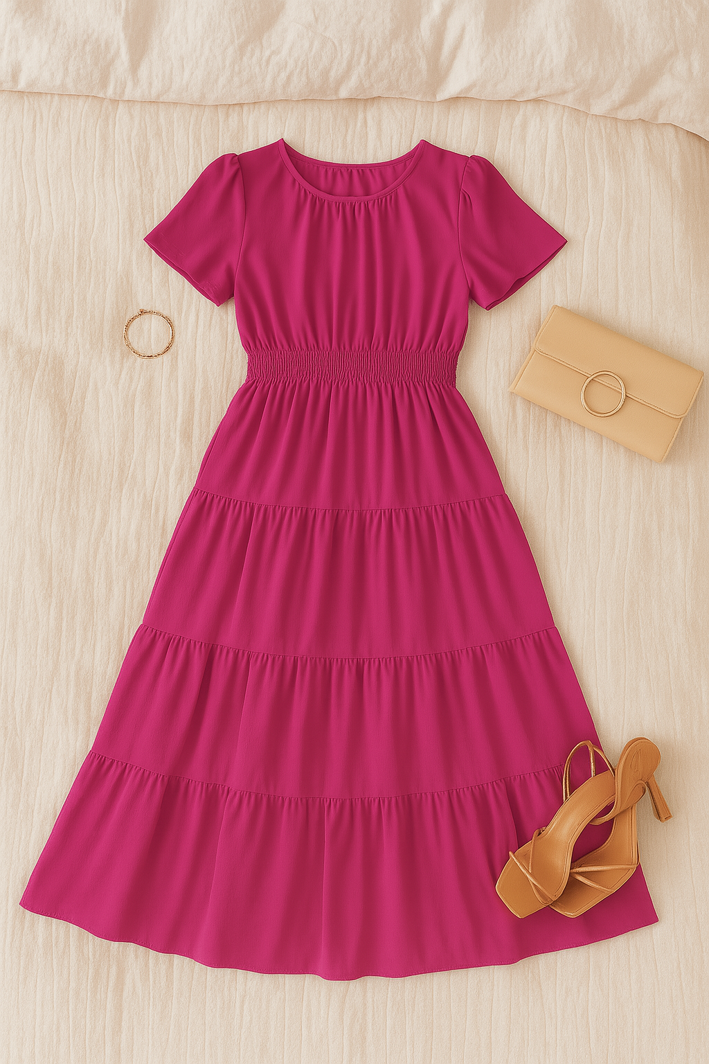 Women’s Maxi Dress – Vintage-Look, Elegant & Flowy