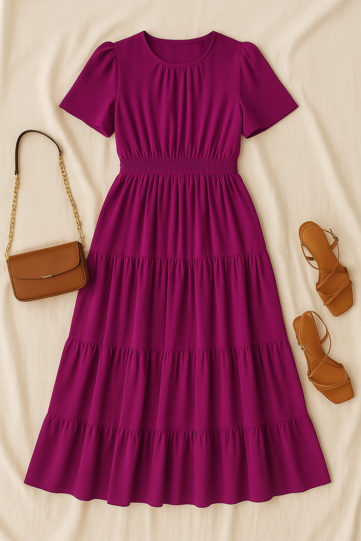 Women’s Maxi Dress – Vintage-Look, Elegant & Flowy