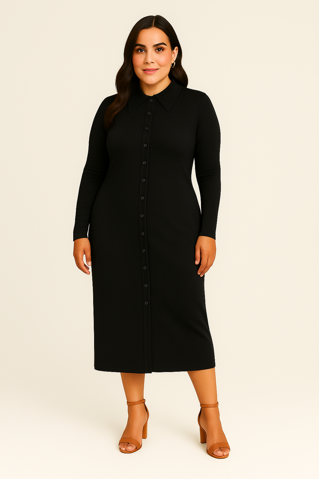 Women’s Jumper Dress – Knit-Look, Slim & Sophisticated