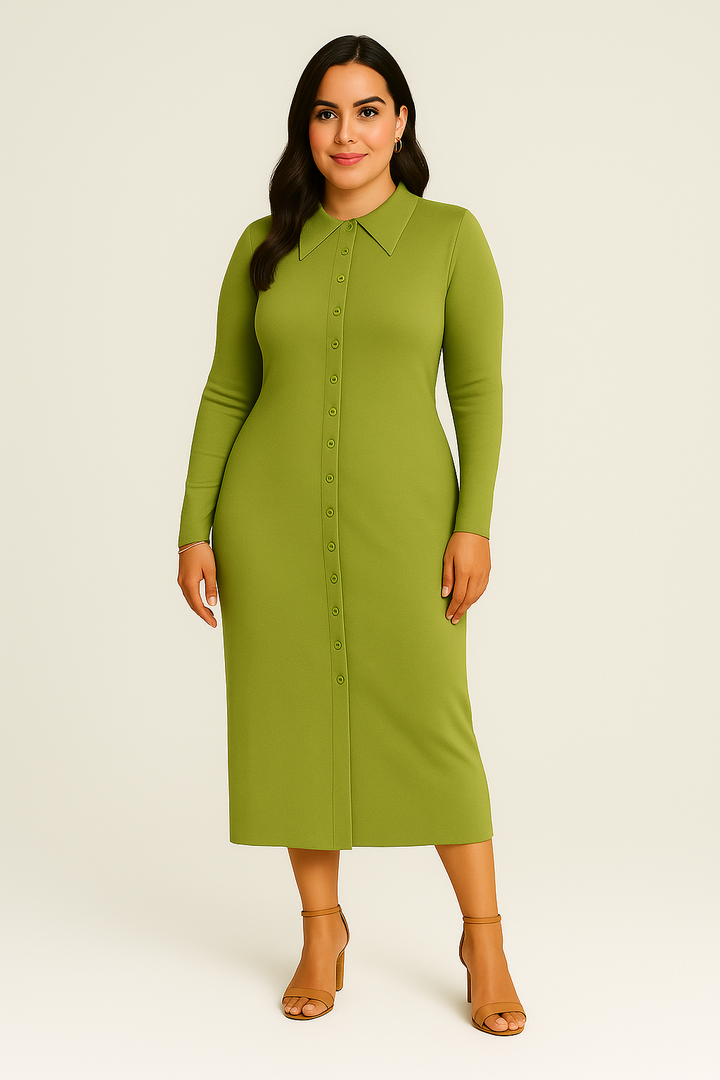 Women’s Jumper Dress – Knit-Look, Slim & Sophisticated