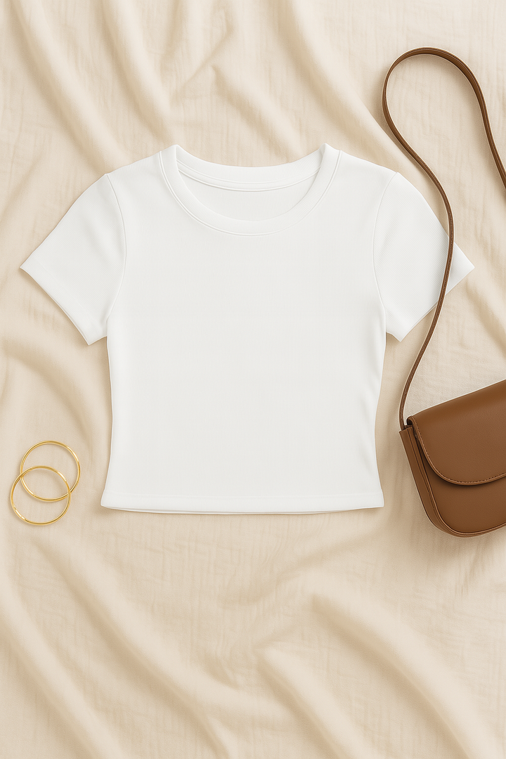 Women’s Baby Tee – Jersey-Look, Slim & Nostalgic