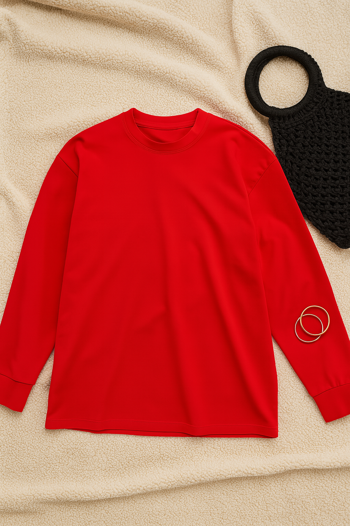Womens T-Shirt – Jersey Look, Loose & Comfortable