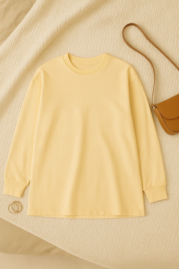 Womens T-Shirt – Jersey Look, Loose & Comfortable