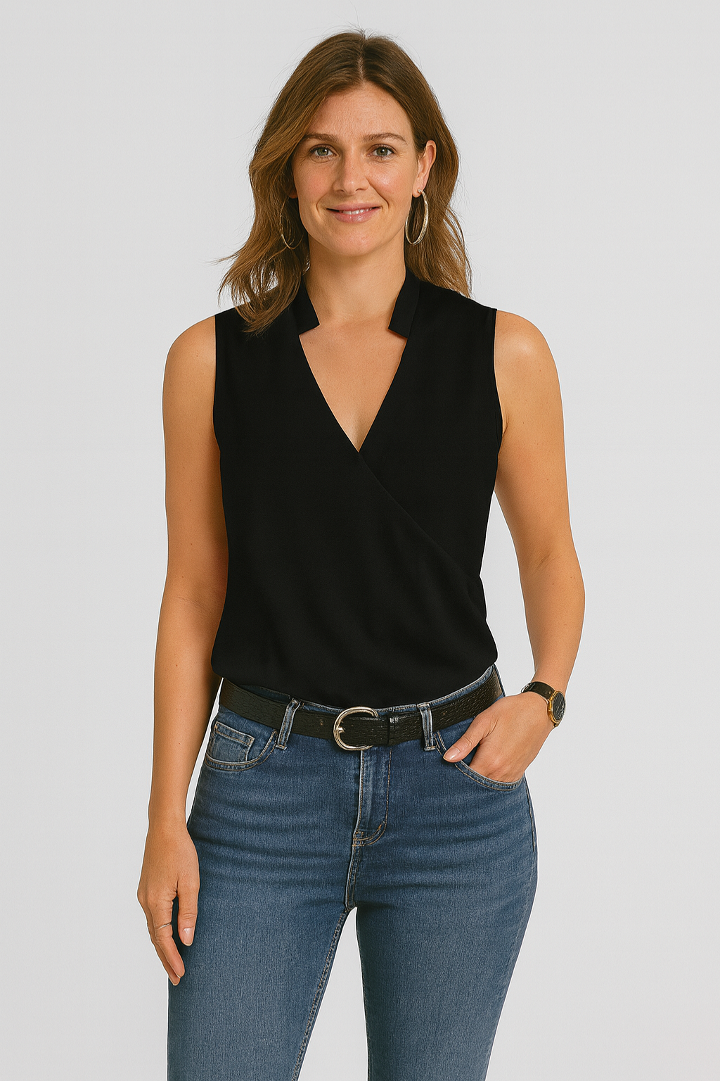 Women’s Top – V-Neck Summer, Soft & Casual