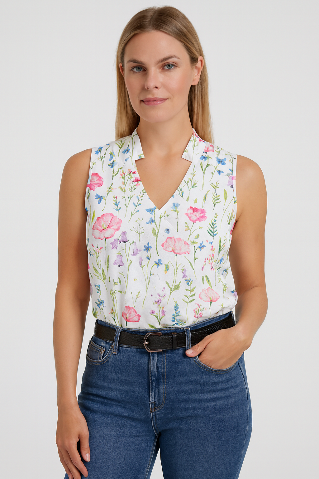 Women’s Top – V-Neck Summer, Soft & Casual