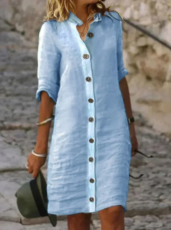 MARRY | SPRING LONG BUTTON DRESS